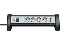 Удлинитель настол. 1.8м (4 роз., 2 USB порта, 3.3кВт, с/з, ПВС) Brennenstuhl Premium-Line (чер./свет.-серый,