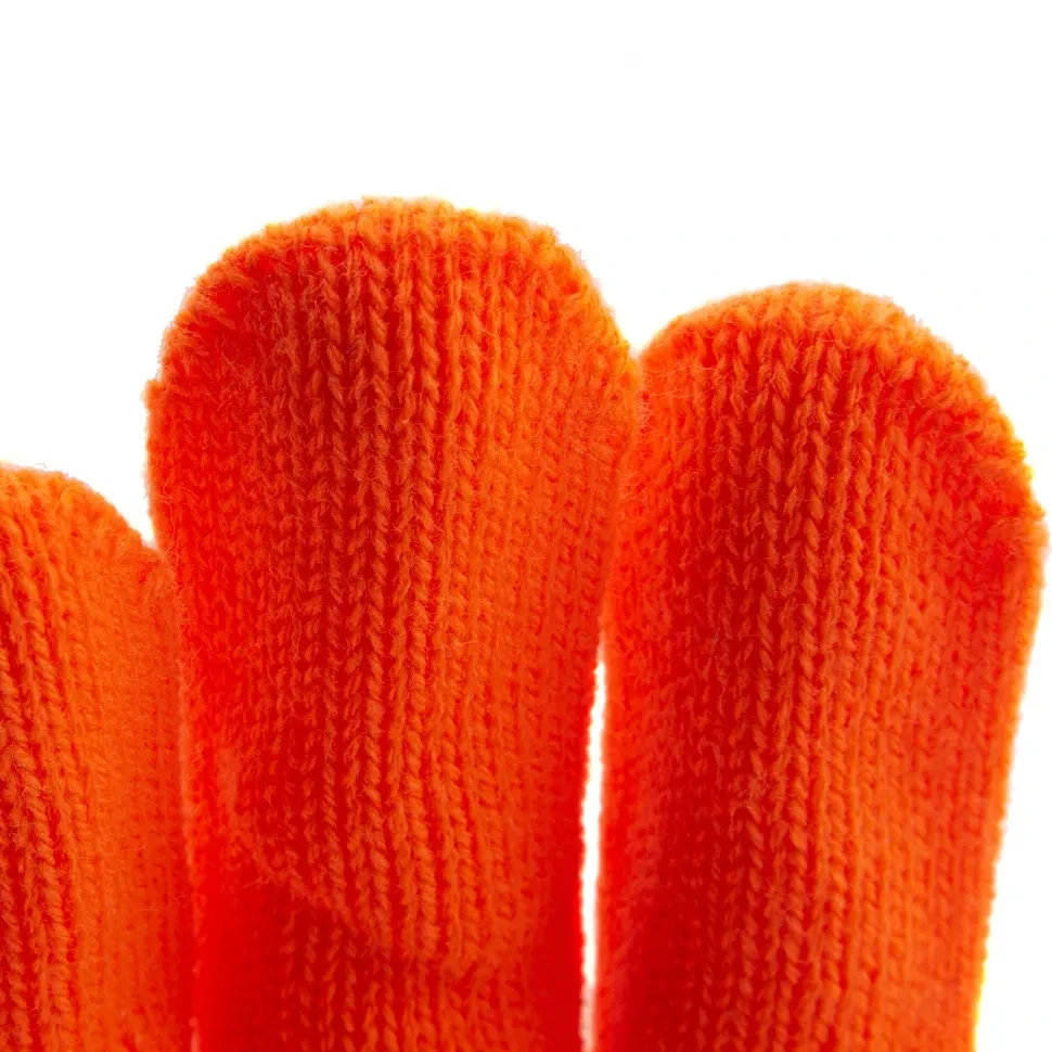 Перчатки трикотажные, акрил, оранжевый, оверлок Россия Сибртех - фото 1 - id-p197463224