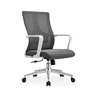 Кресло CUBE White chrome (сетка Grey/Grey)