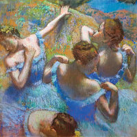 Картина на стекле Stamprint Голубые танцовщицы Э. Дэга PT016