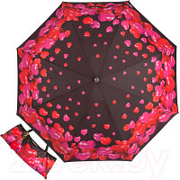 Зонт складной Moschino 7275-OCA Rubber Heart Black