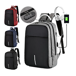 Рюкзак мужской городской Madma с USB и отделением для ноутбука