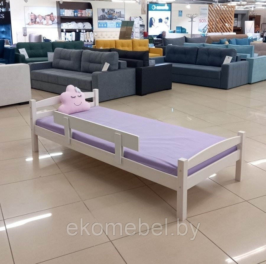 Кровать "Гольф" с бортиком (90х200 см). Массив сосны