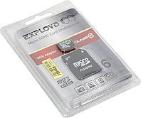 Карта памяти EXPLOYD EX016GCSDHC10-AD microSDHC 16Gb Class10 + microSD-- SD Adapter