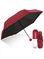 Мини зонт в капсуле (бордовый)