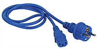 LANMASTER LAN-PP13/SH-3.0-BL Шнур питания C13-Schuko прямая, 3х0.75, 220В, 10А, синий, 3 метра
