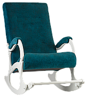 Кресло-качалка Бастион-4-2 арт.Goya teal Белые ноги