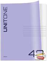 Тетрадь А5 BG UniTone Neon, 48 листов, пластиковая обложка, неон, сиреневый, арт.Т5ск48_пл12470