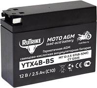 Мотоциклетный аккумулятор Rutrike YTX4B-BS (2.5 А·ч)