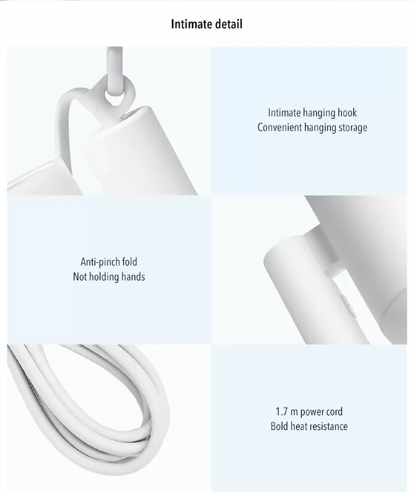 Фен Xiaomi Mijia Negative Ion Hair Dryer Розовый - фото 2 - id-p226738239