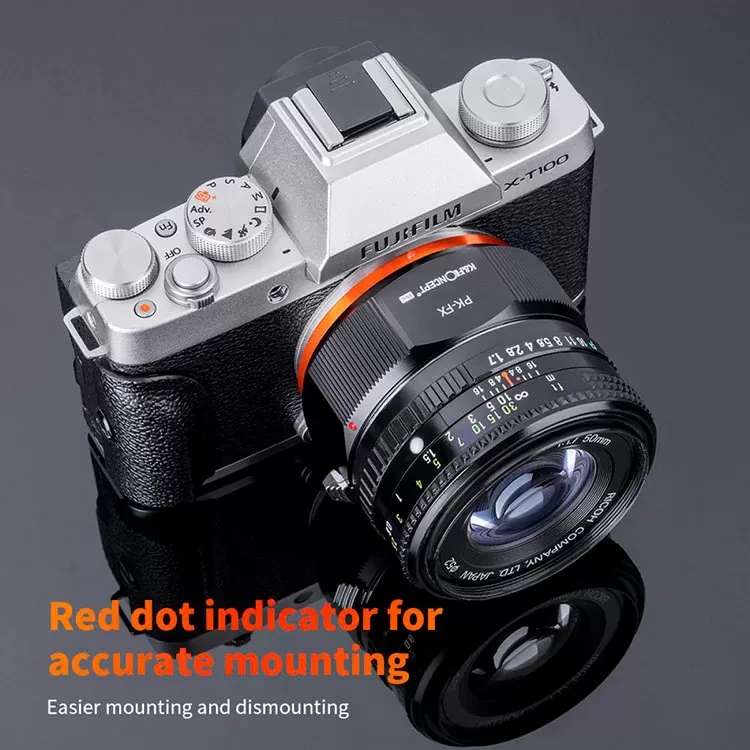 Адаптер K&F Concept M17115 для объектива Pentax K на X-mount - фото 6 - id-p226744605