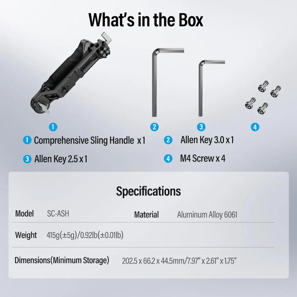 Рукоятка Sirui Adjustable Sling Handgrip для DJI RS 3 Pro/RS 3/RS 2/RSC 2/Ronin-S - фото 9 - id-p226746838
