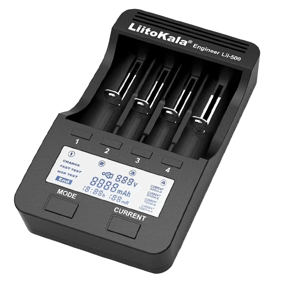 Зарядное устройство LiitoKala Lii-500 LCD Чёрный - фото 1 - id-p226741417