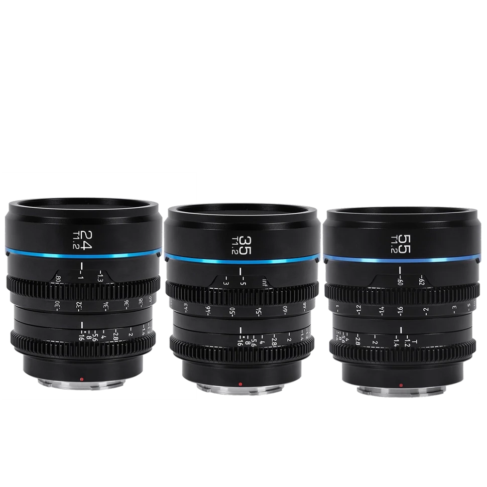 Комплект объективов Sirui Nightwalker 24/35/55mm T1.2 S35 Micro 4/3 Чёрный - фото 1 - id-p226744915