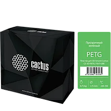 Пластик для 3D принтера Cactus PETG d1.75мм 0.75кг Зелёный прозрачный