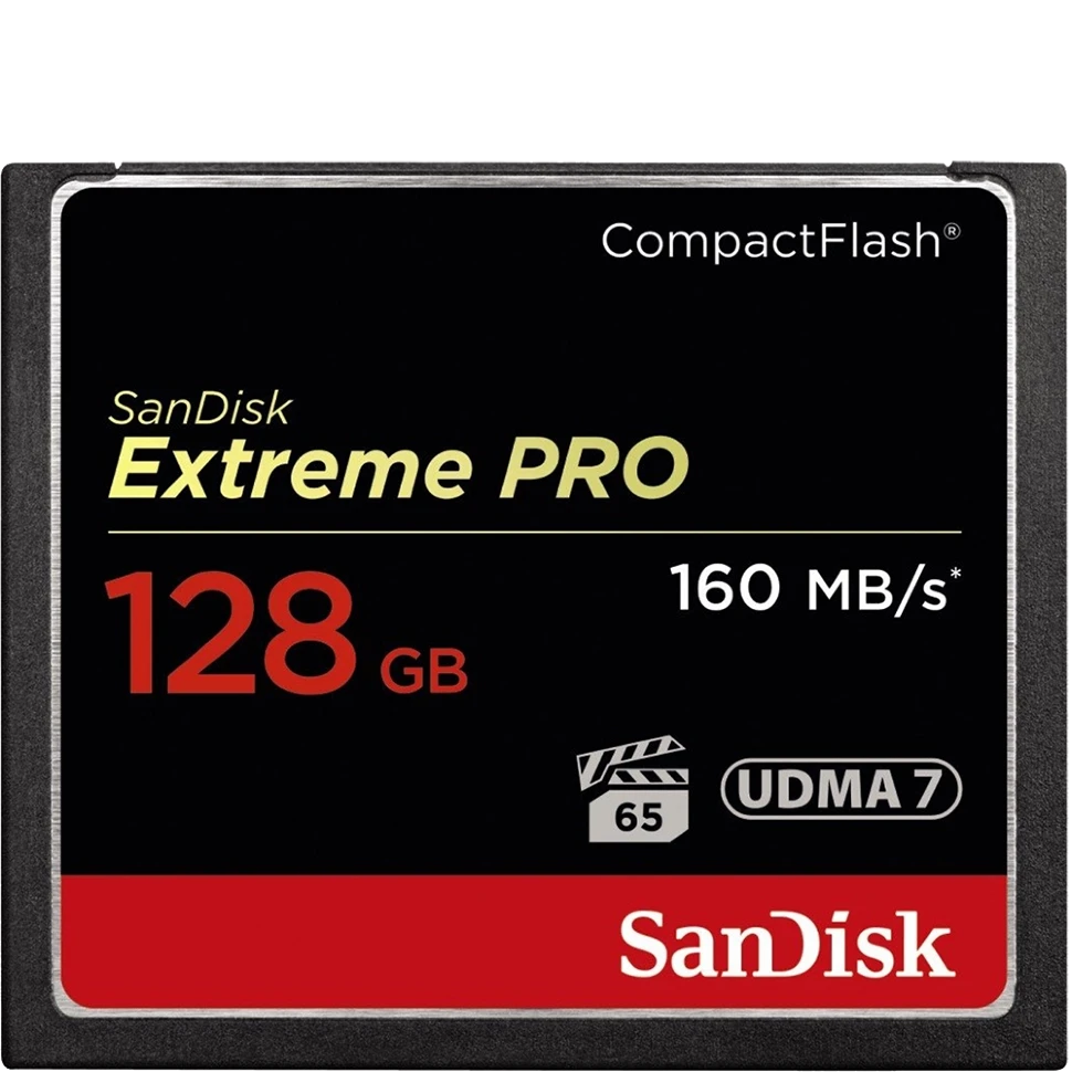Карта памяти SanDisk Extreme Pro CF 128 GB VPG 65, UDMA 7 - фото 1 - id-p226761465