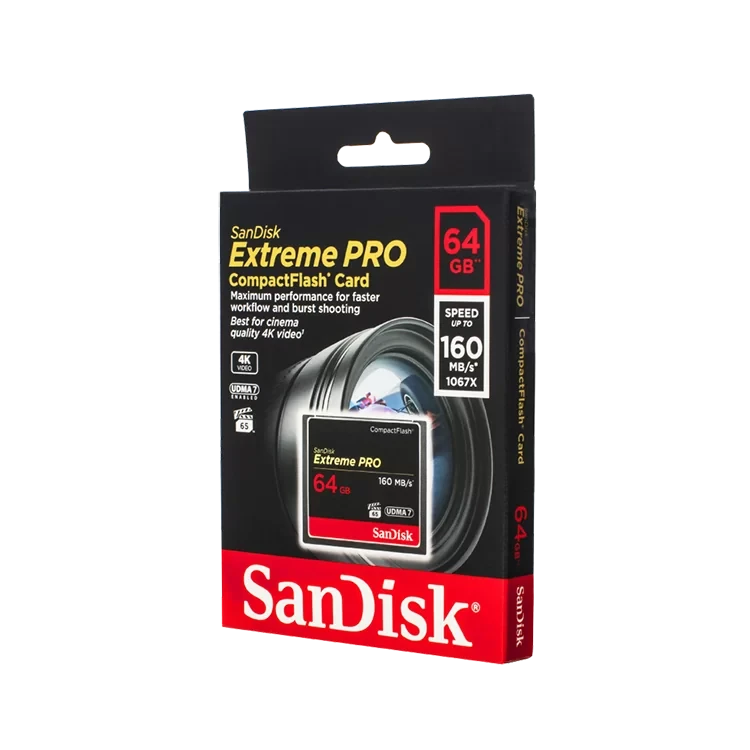 Карта памяти SanDisk Extreme Pro CF 64 GB VPG 65, UDMA 7 - фото 4 - id-p226761466