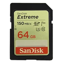 Карта памяти SanDisk Extreme SDXC 64Gb UHS-I U3 V30