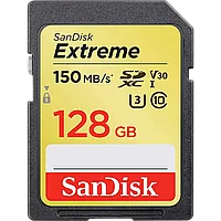Карта памяти Sandisk Extreme SDXC Card 128GB V30 UHS-I U3