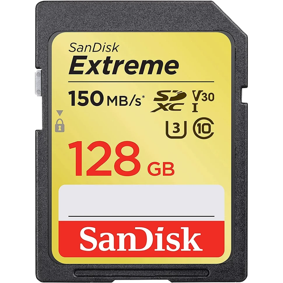 Карта памяти Sandisk Extreme SDXC Card 128GB V30 UHS-I U3 - фото 1 - id-p226761536