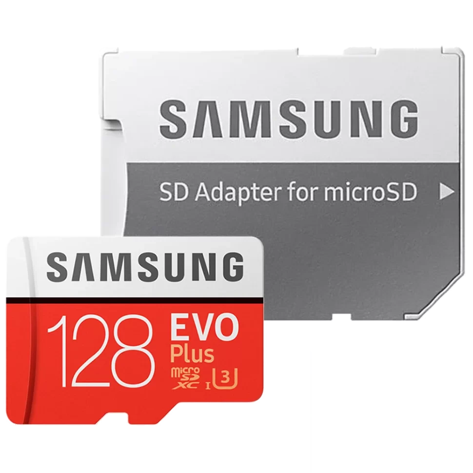 Карта памяти Samsung EVO Plus microSDXC 128Gb HA/RU Class10 UHS-I U3 + SD Adapter - фото 1 - id-p226761551