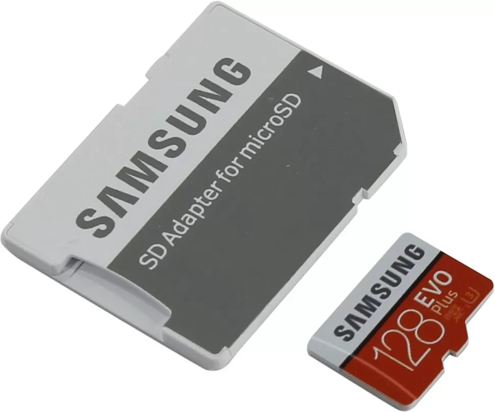 Карта памяти Samsung EVO Plus microSDXC 128Gb HA/RU Class10 UHS-I U3 + SD Adapter - фото 5 - id-p226761551