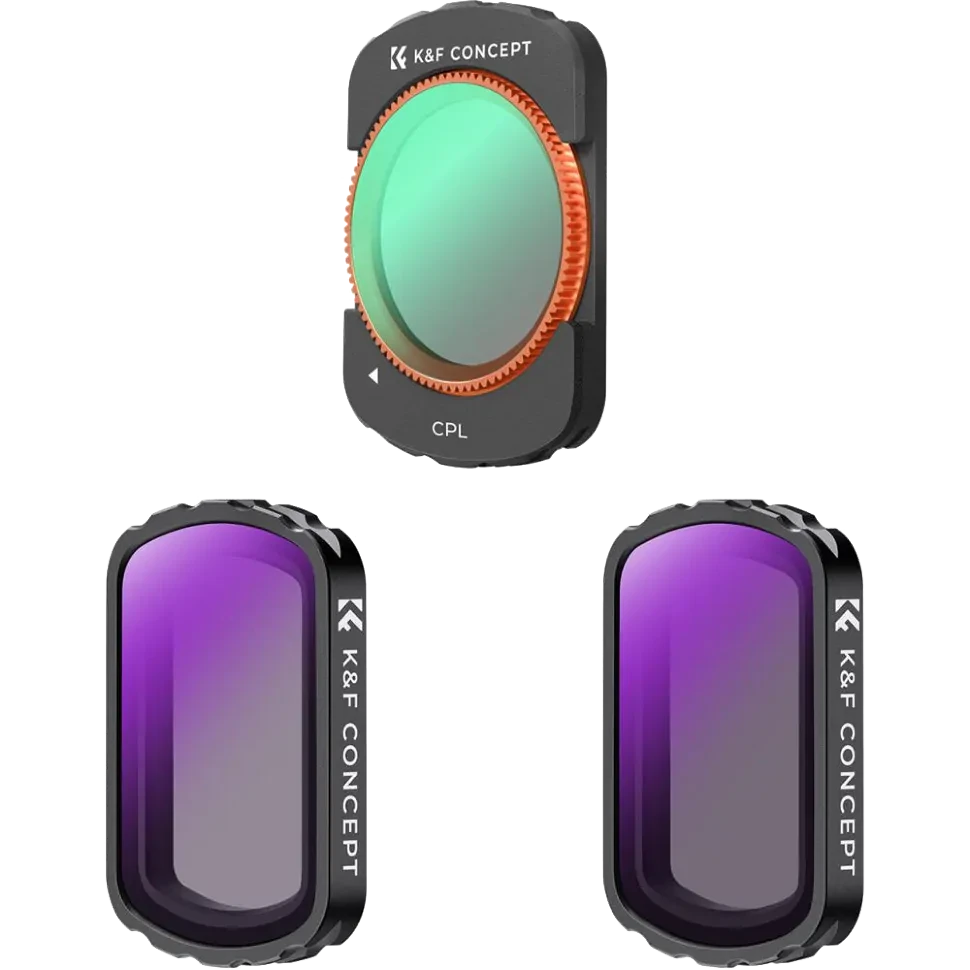 Комплект светофильтров K&F Concept CPL + ND для DJI Osmo Pocket 3 (3шт) - фото 1 - id-p226743361