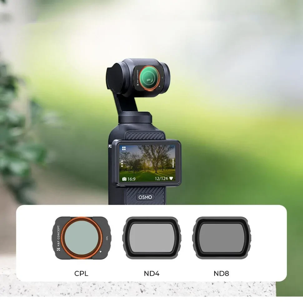 Комплект светофильтров K&F Concept CPL + ND для DJI Osmo Pocket 3 (3шт) - фото 4 - id-p226743361