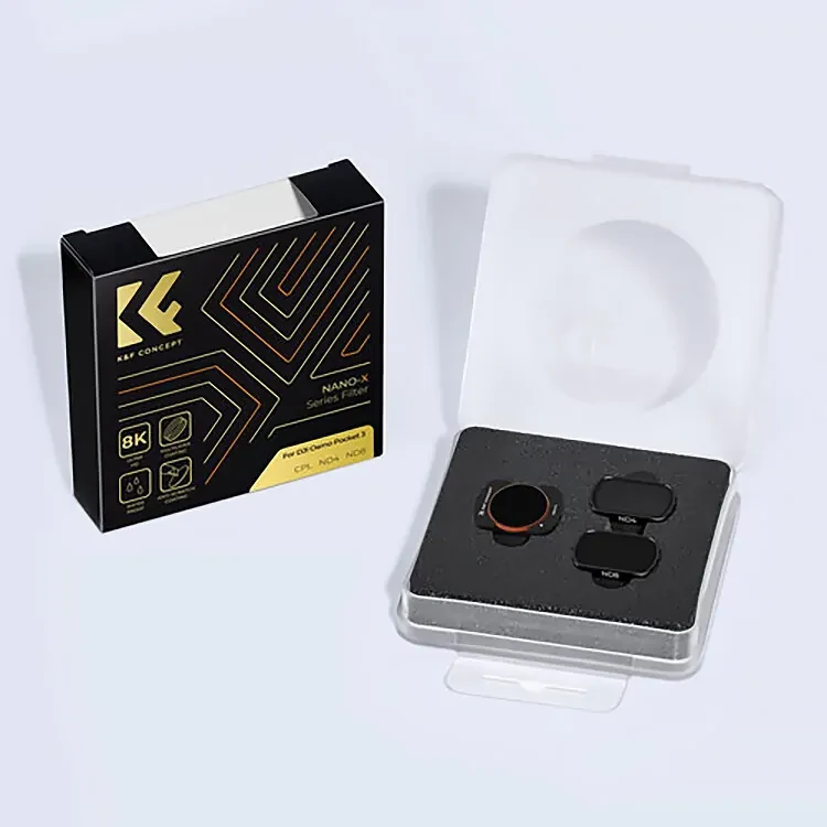 Комплект светофильтров K&F Concept CPL + ND для DJI Osmo Pocket 3 (3шт) - фото 8 - id-p226743361