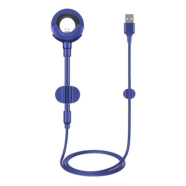 Кабель-держатель Baseus Car Mount USB Cable Lightning to USB Синий - фото 1 - id-p226740815
