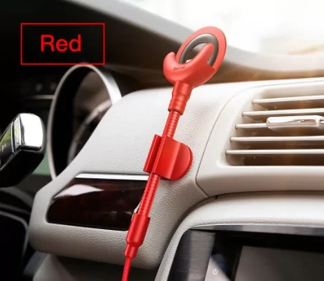 Кабель-держатель Baseus Car Mount USB Cable Lightning to USB Красный - фото 3 - id-p226740816