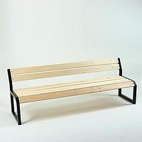 Скамейка со спинкой "Модерн 40" деревянная, металлическая, 2х0.72х0.57 м, нагрузка до 300 кг