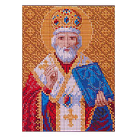 Алмазная мозаика «Святого Николая Чудотворца» 20 × 27 см, 34 цв. + наклейка