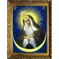 Алмазная мозаика «Остробрамская икона Божией Матери» без подрамника, 30 × 40 см + наклейка