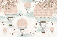 Фотообои листовые Vimala Воздушные шары и птицы