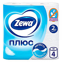 Бумага туалетная двухслойная "Zewa Плюс", 4рул, 23м