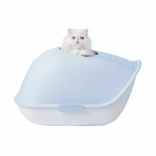 Туалет-лоток для кошек Xiaomi Furrytail Whale Cat Litter Box (Белый-голубой) - фото 2 - id-p165928906
