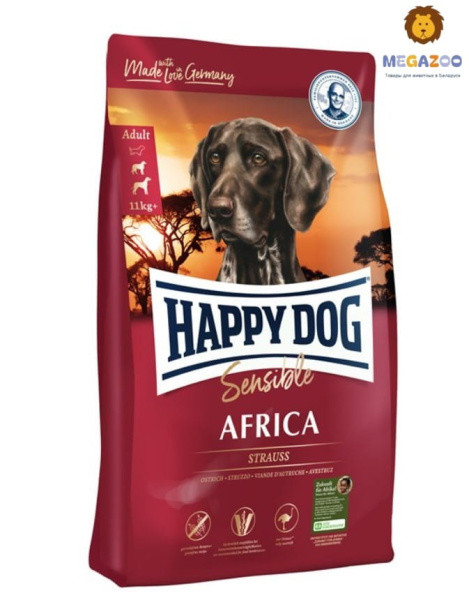 Сухой корм для собак HAPPY DOG Supreme Sensible Africa 4 кг (03547) - фото 1 - id-p202473275