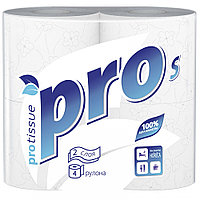 Бумага туалетная двухслойная Protissue Premium, 4рул, 23м