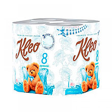 Бумага туалетная трёхслойная "Kleo Ultra", 8рул, 18м