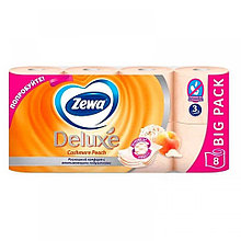 Бумага туалетная трёхслойная Zewa "Deluxe", персик, 8рул, 18м