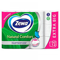Бумага туалетная трёхслойная Zewa Natural Comfort белая, 12рул, 14м