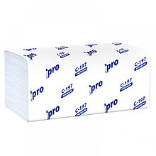 Полотенца бумажные двухслойные V-сложения PROtissue Premium, 21*22см, плотн.1сл. 16г/м2, 200л