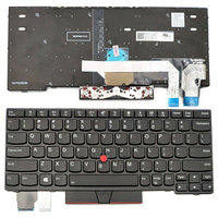 Клавиатура для ноутбука Lenovo ThinkPad X280, X390, чёрная, с подсветкой, с рамкой, RU