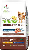 Сухой корм для собак Trainer Natural No Grain для мелких пород, форель