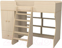 Кровать-чердак детская Можга Капризун 2 со шкафом / Р446