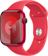 Apple Watch Series 9 45 мм (алюминиевый корпус, красный/красный спортивный силиконовый) MRXK3