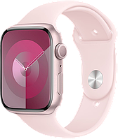 Apple Watch Series 9 41 мм (алюминиевый корпус, розовый/розовый спортивный силиконовый) MR933