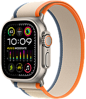 Apple Watch Ultra 2 LTE 49 мм (титановый корпус, титановый/бежево-оранжевый, нейлоновый ремешок) MRF23