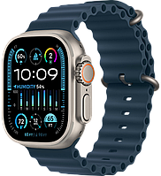 Apple Watch Ultra 2 LTE 49 мм (титановый корпус, титановый/синий, ремешок из эластомера) MREG3